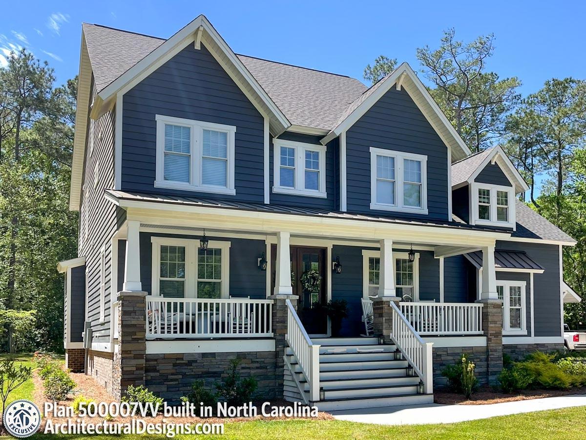 build gallery item - Exclusive House Plan 500007VV comes to life in North Carolina