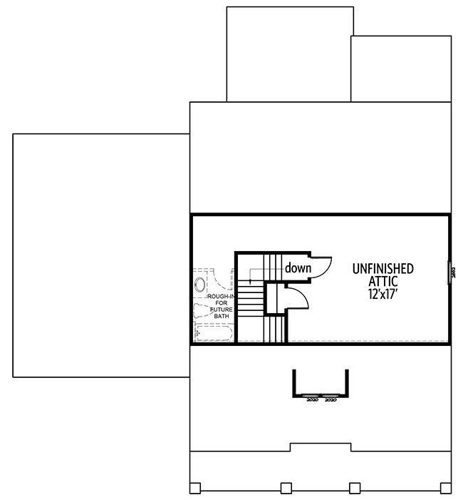 Plan 500010VV: Country Craftsman with Bonus Over Garage - Floor Plan - Attic - Country, Craftsman