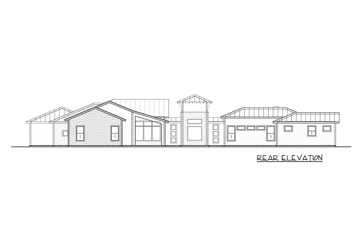 Plan 430000LY: Sprawling 4 Bed Hill Country House Plan with Separate Living Wings - Image #5 - European, Hill Country, Mediterranean