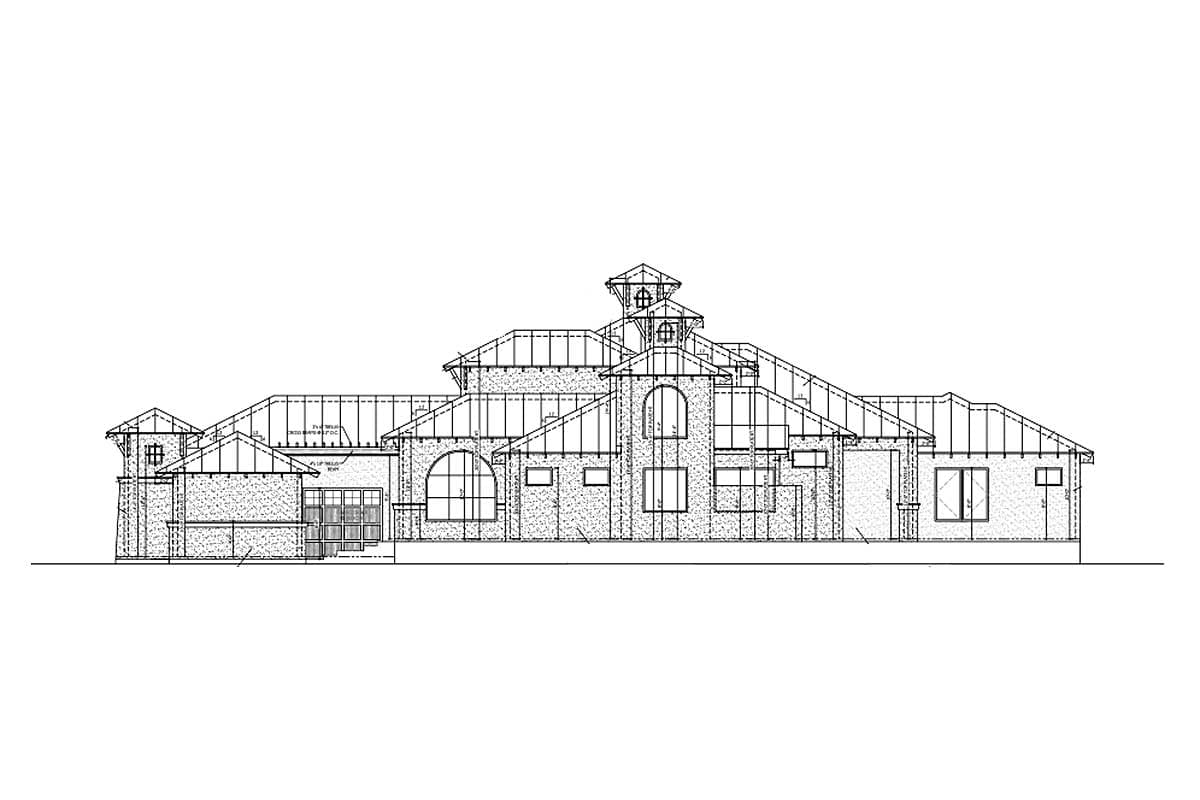 Plan 430003LY: 3 Bed Hill Country House Plan with Two Living Wings  - Image #35 - European, Hill Country, Mediterranean