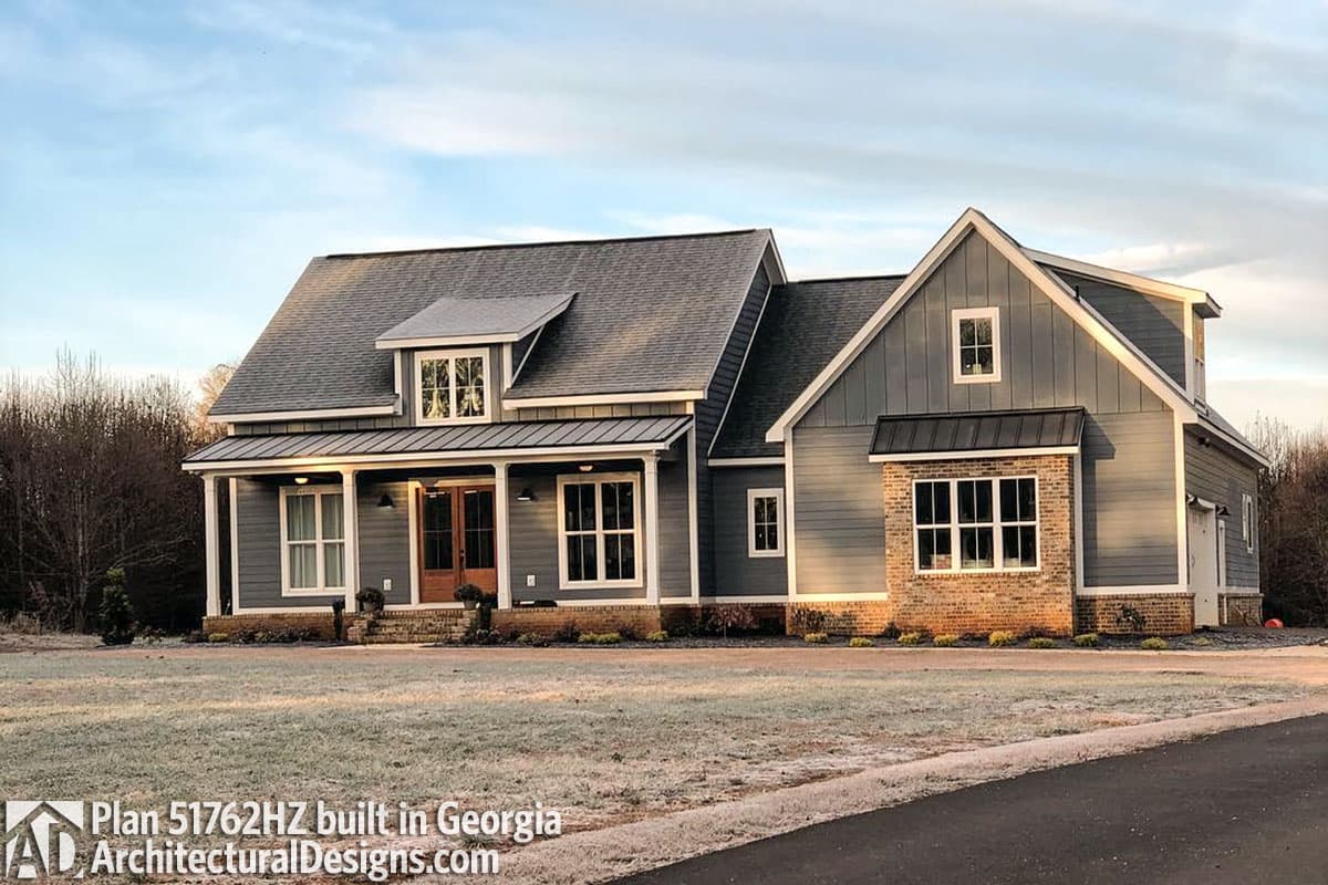 build gallery item - Modern Farmhouse Plan 51762HZ Comes To Life In Georgia!