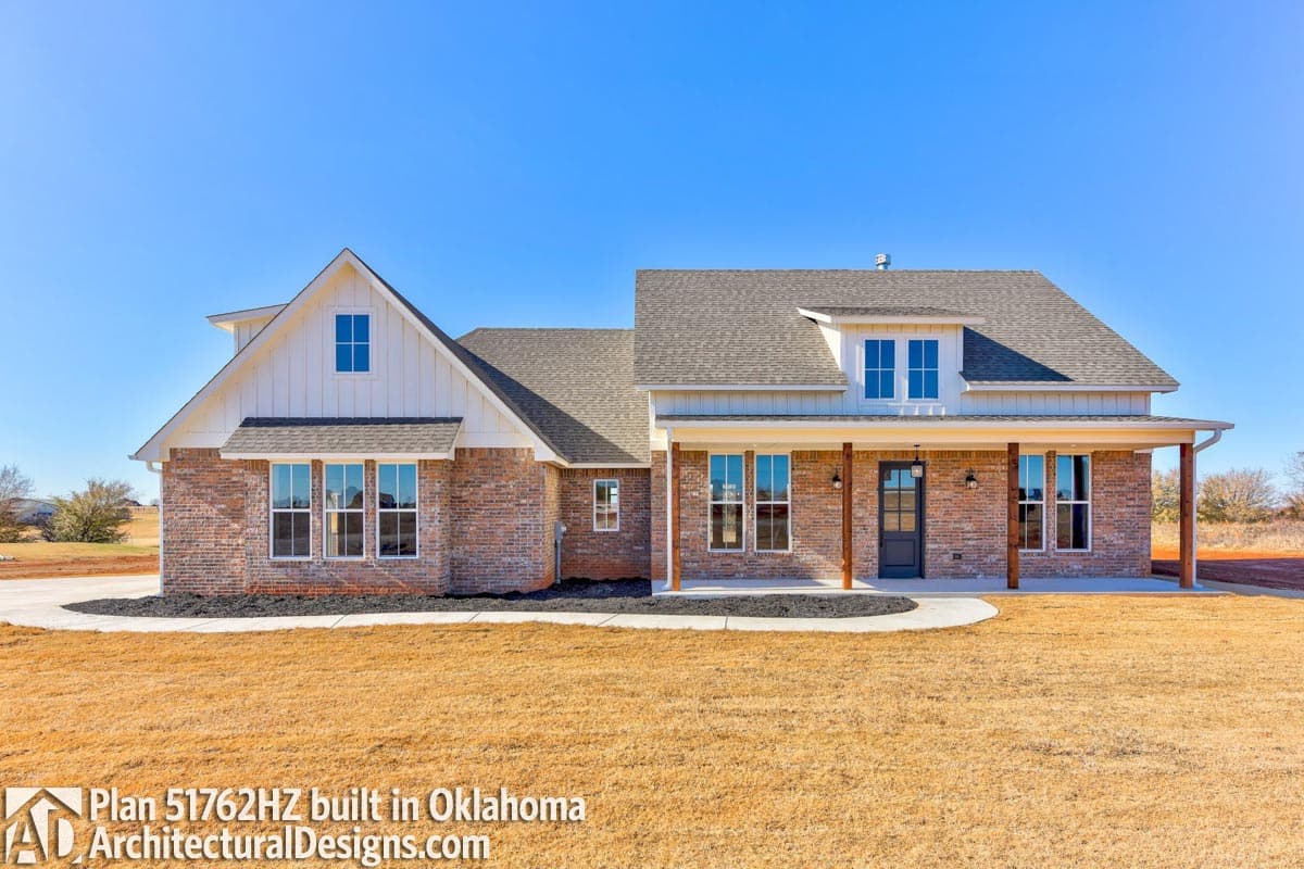 build gallery item - Modern Farmhouse Plan 51762HZ comes to life in Oklahoma