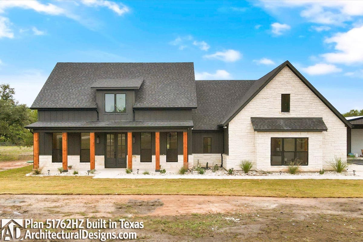 build gallery item - Modern Farmhouse Plan 51762HZ Comes to Life in Texas