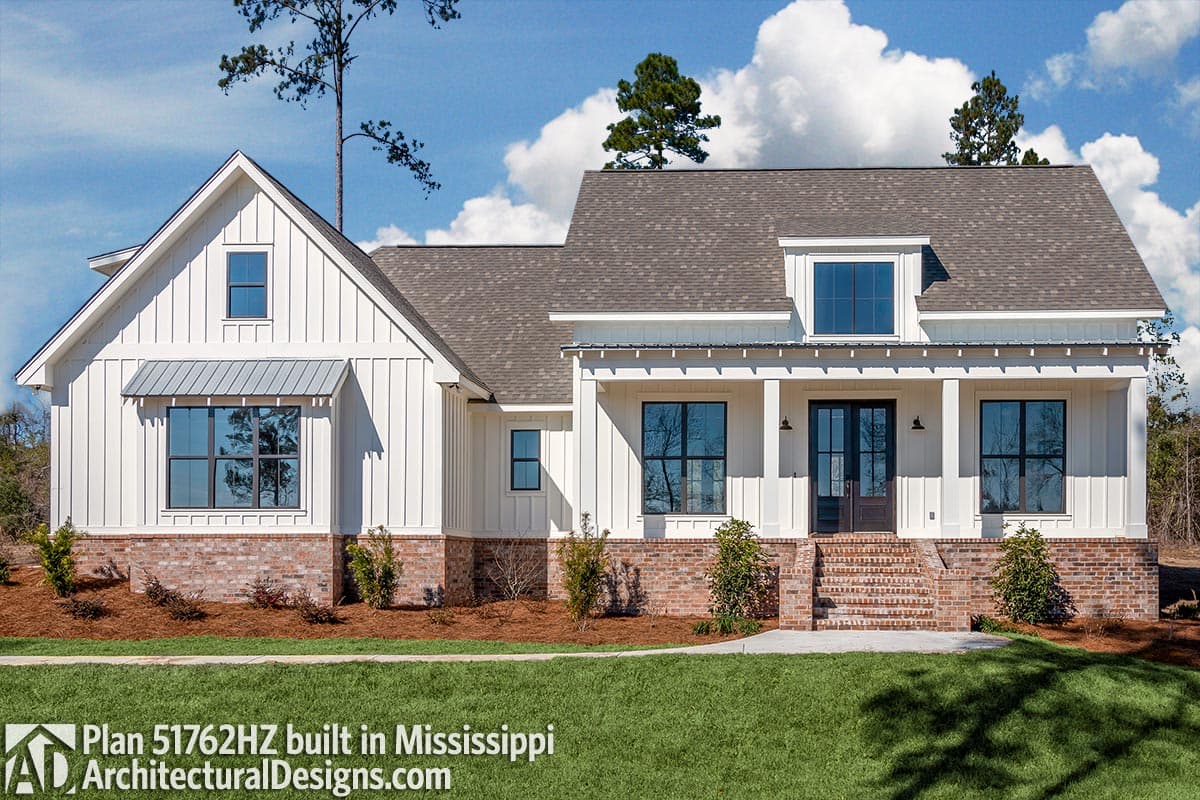 build gallery item - Modern Farmhouse Plan 51762HZ Comes to Life in Mississippi
