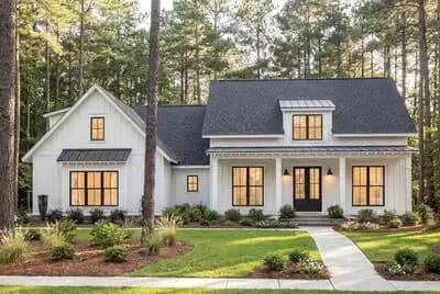 Budget Friendly Modern Farmhouse Plan with Bonus Room