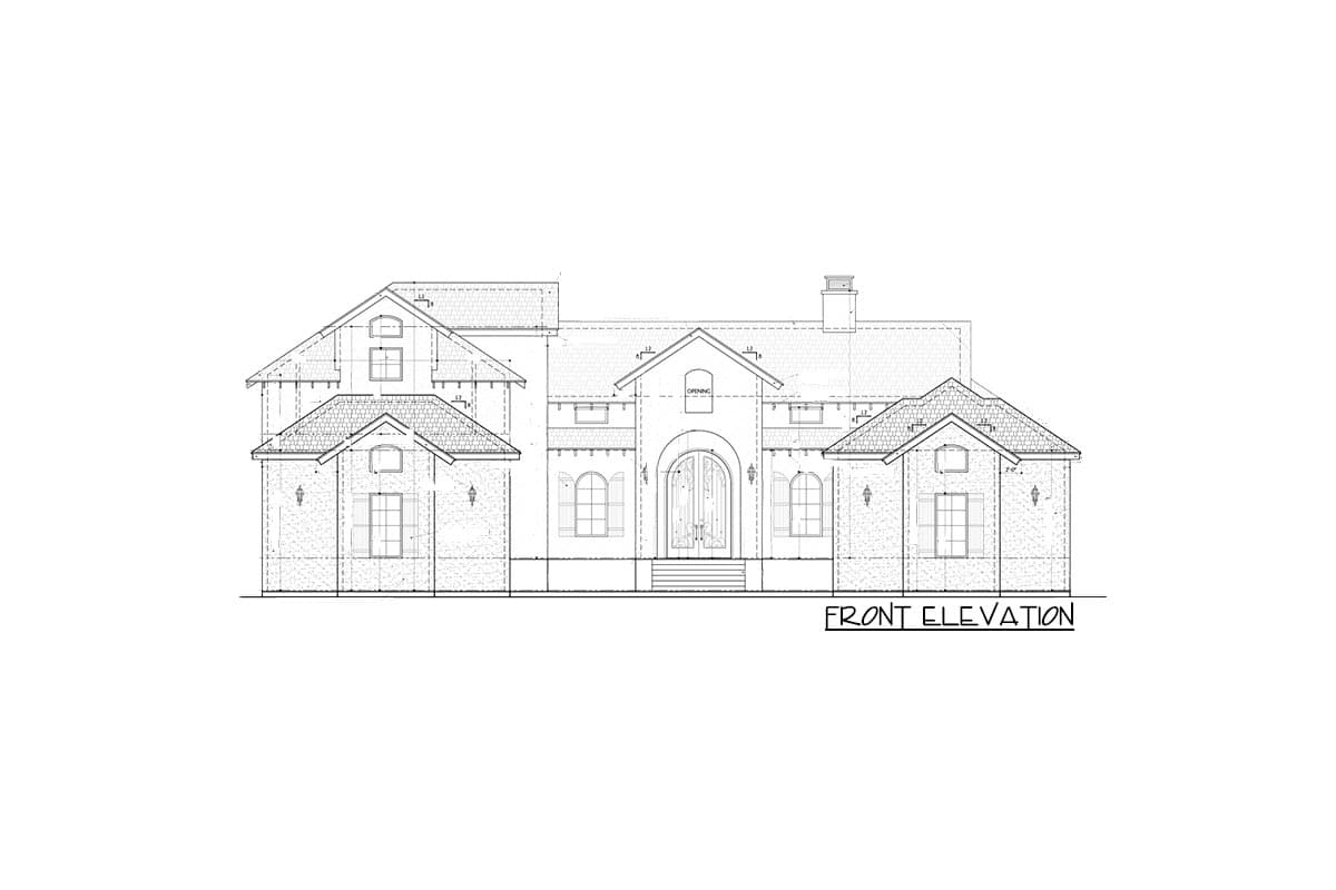 Plan 430004LY: Hill Country House Plan with Upstairs Game Room - Image #38 - European, Hill Country, Mediterranean, Transitional