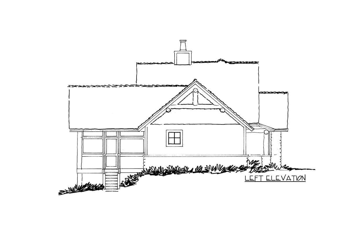 Plan 12955KN: Rugged Mountain House Plan with Huge Screened Porch - Image #6 - Craftsman, Mountain, Northwest, Rustic, Vacation