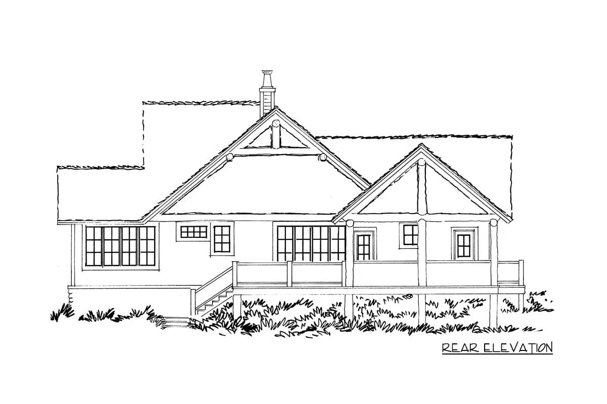 Plan 12955KN: Rugged Mountain House Plan with Huge Screened Porch - Image #7 - Craftsman, Mountain, Northwest, Rustic, Vacation