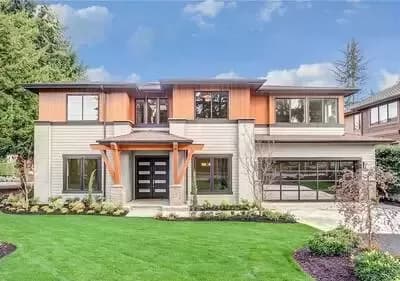 Stunning Prairie Modern House Plan with 3-Car Tandem Garage