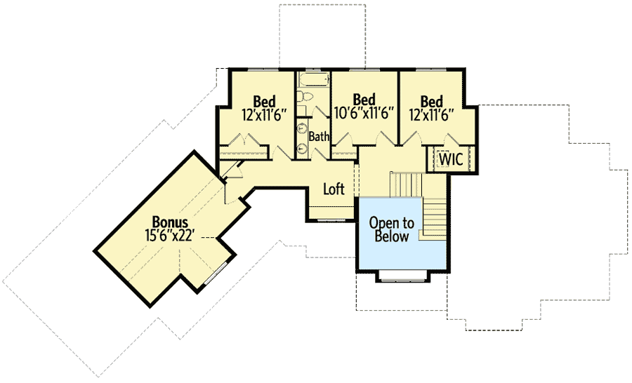 Plan 290031IY: Expandable Craftsman House Plan - Floor Plan - 2nd Floor - Craftsman, New American, Northwest, Traditional
