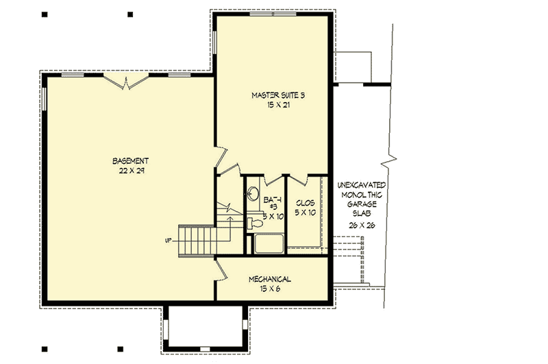 Plan 68469VR: Vacation Cottage with Vaulted Ceilings and Three Master Suites - Floor Plan - Lower Level - Cabin, Cottage, Country, Farmhouse, Modern Farmhouse, Rustic, Traditional