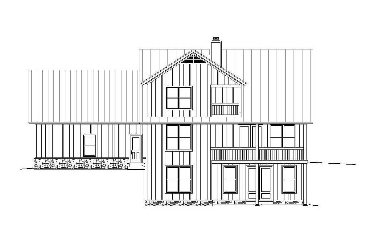Plan 68469VR: Vacation Cottage with Vaulted Ceilings and Three Master Suites - Image #5 - Cabin, Cottage, Country, Farmhouse, Modern Farmhouse, Rustic, Traditional