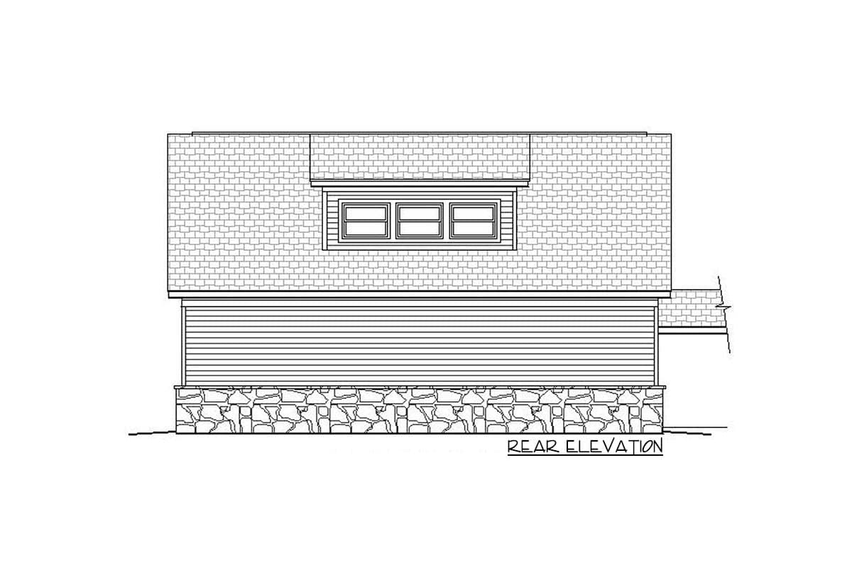 Plan 68471VR: Detached Garage Plan with Man Cave Potential - Image #12 - Country, Traditional