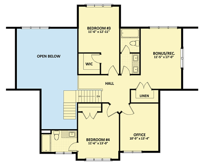 Plan 46303LA: Traditional House Plan with Terrific Storage - Floor Plan - 2nd Floor - Craftsman, Northwest, Southern, Traditional