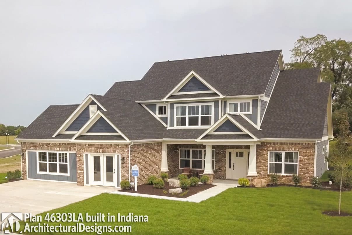 build gallery item - House Plan 46303LA comes to life in Indiana