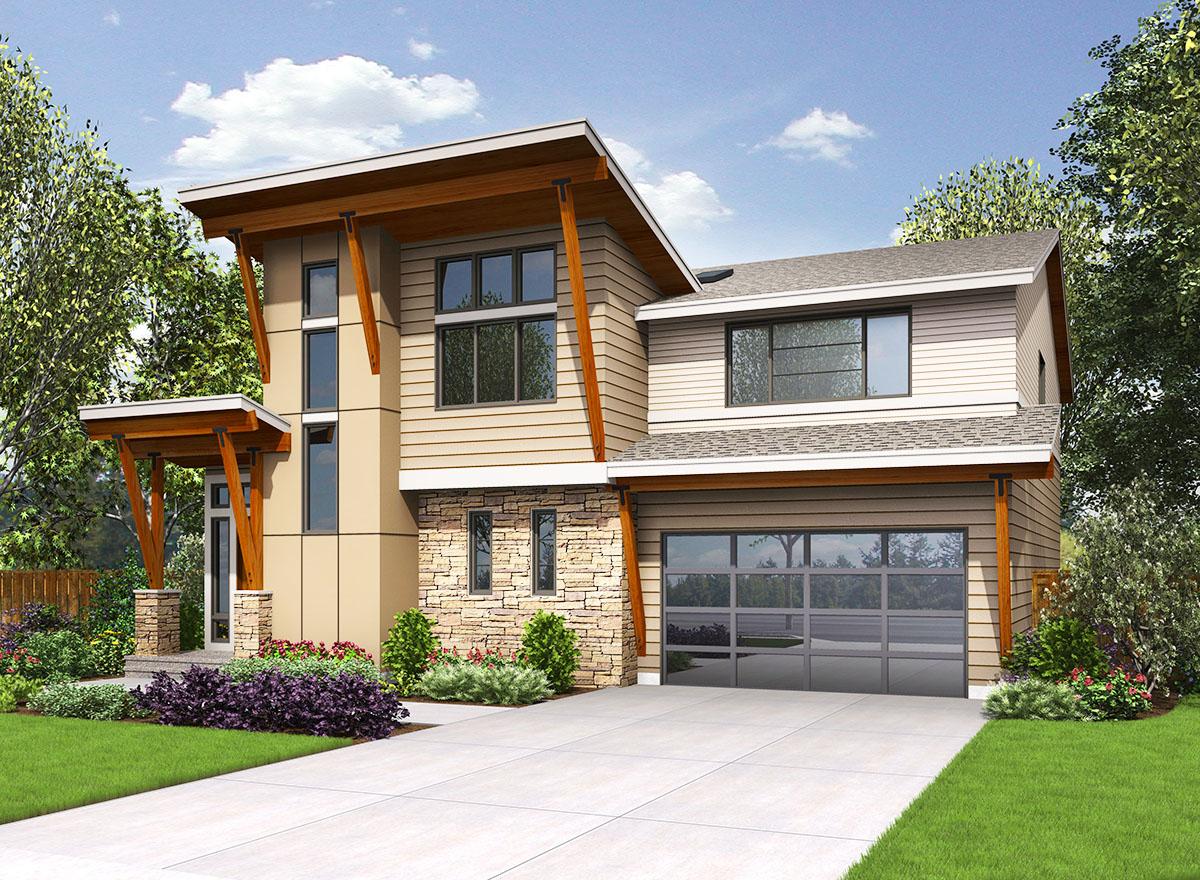 Plan 23686JD: Modern House Plan with Upstairs Options - Image #29 - Contemporary, Modern, Northwest