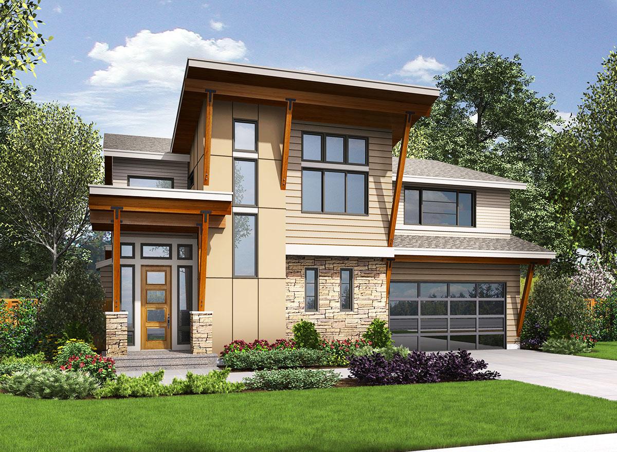 Plan 23686JD: Modern House Plan with Upstairs Options - Image #28 - Contemporary, Modern, Northwest