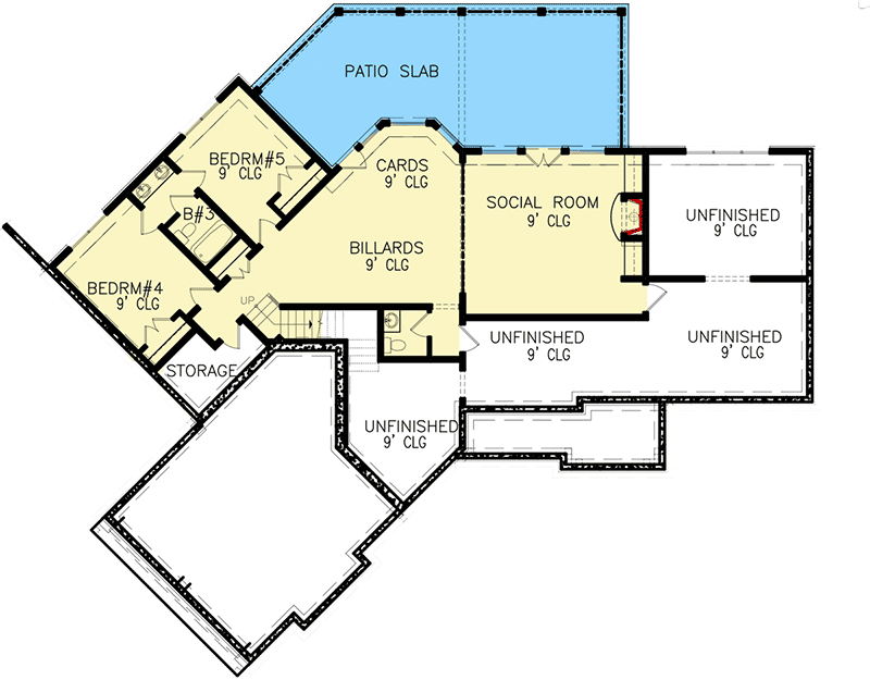 Plan 25631GE: Mountain Craftsman House Plan with Bonus Room and Walkout Basement - 3369 Sq Ft - Floor Plan - Lower Level - Craftsman, Mountain, Northwest, Rustic