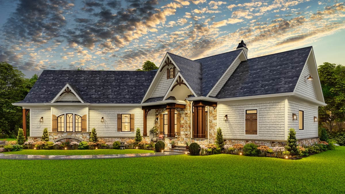 Plan 25632GE: Affordable Gable Roofed Ranch Home Plan With Basement - Image #11 - Craftsman, Northwest, Rustic