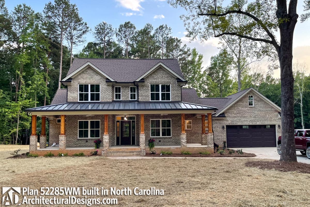 build gallery item - Farmhouse Plan 52285WM Comes to Life in North Carolina