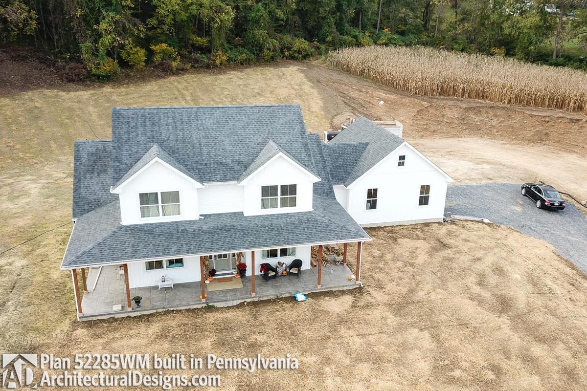 build gallery item - Farmhouse Plan 52285WM Comes to life in Pennsylvania