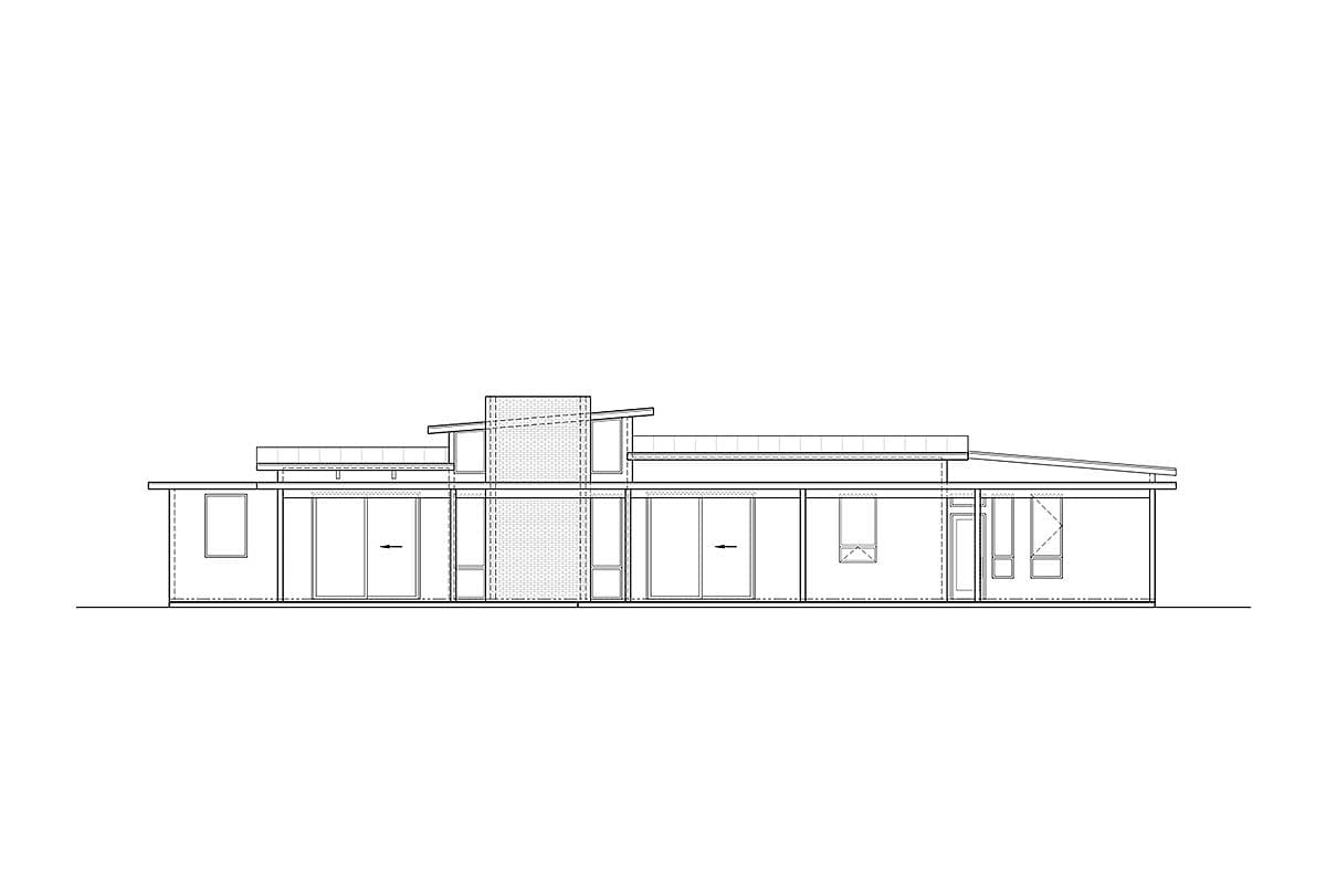 Plan 430010LY: Mid-Century Modern House Plan with Courtyard - Image #4 - Contemporary, Mid Century Modern, Modern