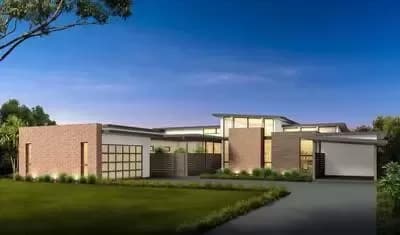 Mid-Century Modern House Plan with Courtyard