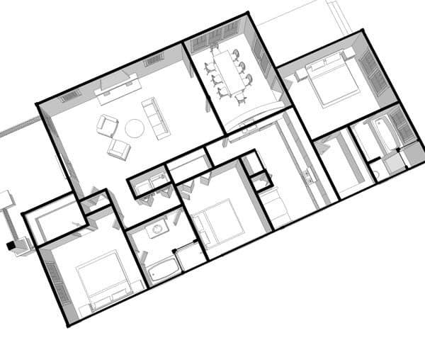 Plan 50111PH: Cozy Bungalow with Booth in Kitchen - Floor Plan - 3D floor plan - Bungalow, Cottage, Craftsman
