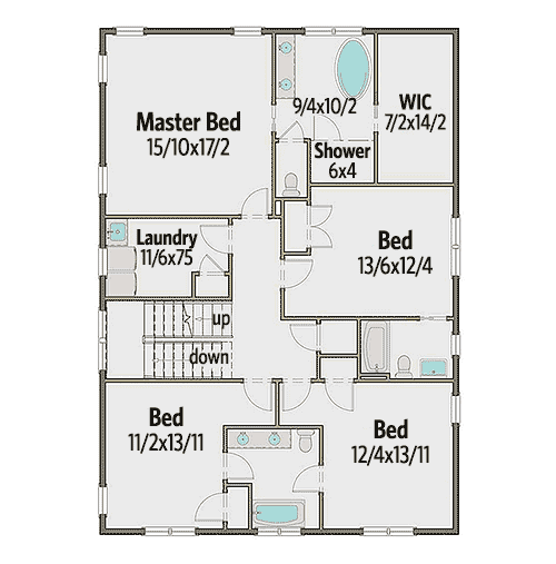Plan 50125PH: Craftsman House Plan with Optional Third Floor - Floor Plan - Second Level - Bungalow, Craftsman, Northwest