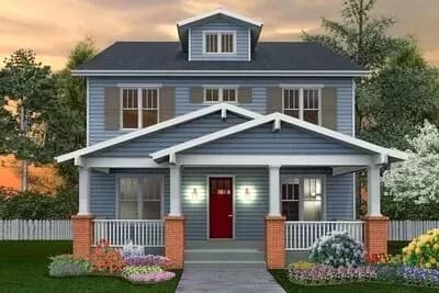 Craftsman House Plan with Optional Third Floor