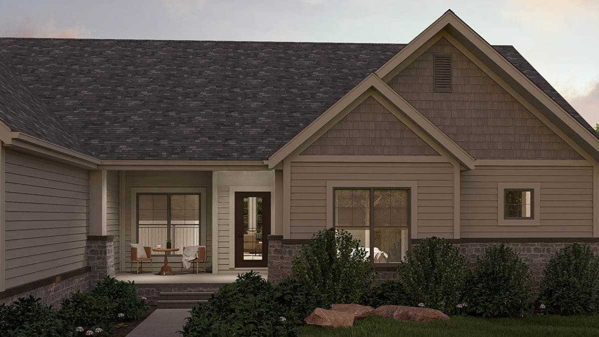 Plan 62662DJ: 2-Bed Ranch with Central Family Room and Large Walk-In Pantry - 1996 Sq Ft - Image #11 - Ranch, Traditional