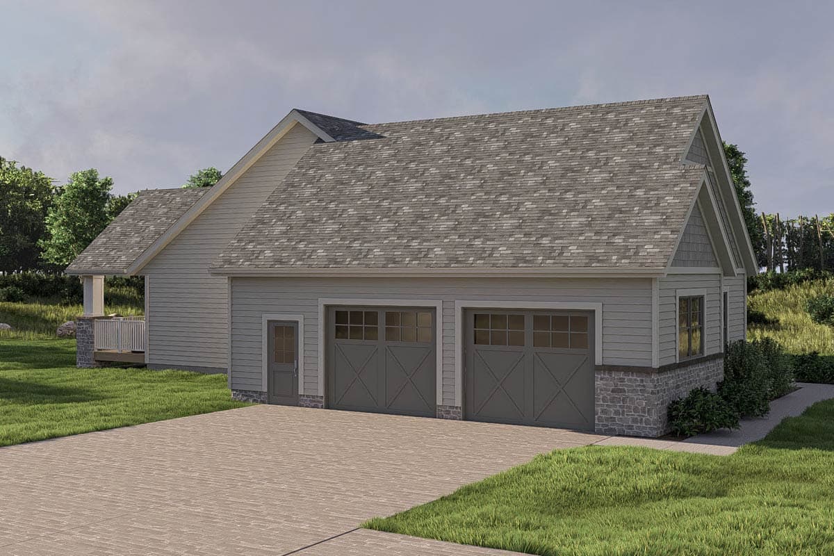 Plan 62662DJ: 2-Bed Ranch with Central Family Room and Large Walk-In Pantry - 1996 Sq Ft - Image #12 - Ranch, Traditional