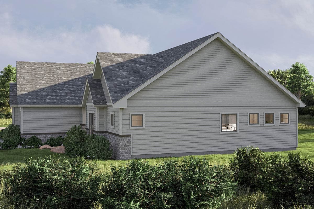 Plan 62662DJ: 2-Bed Ranch with Central Family Room and Large Walk-In Pantry - 1996 Sq Ft - Image #14 - Ranch, Traditional