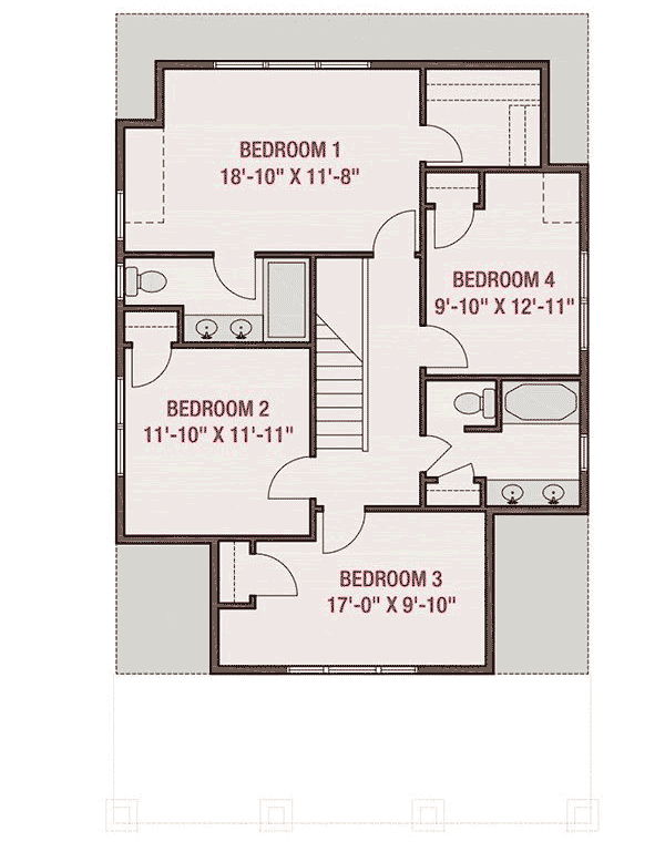 Plan 50116PH: 4 Bedroom Craftsman House Plan with Flex Options - Floor Plan - 2nd Floor - Bungalow, Country, Craftsman, Northwest