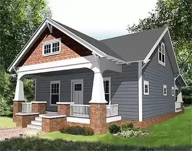 Narrow Lot Bungalow House Plan