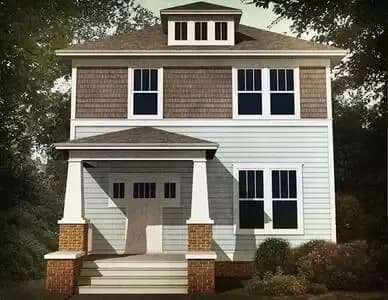 Classic Three Bed Four-Square House Plan