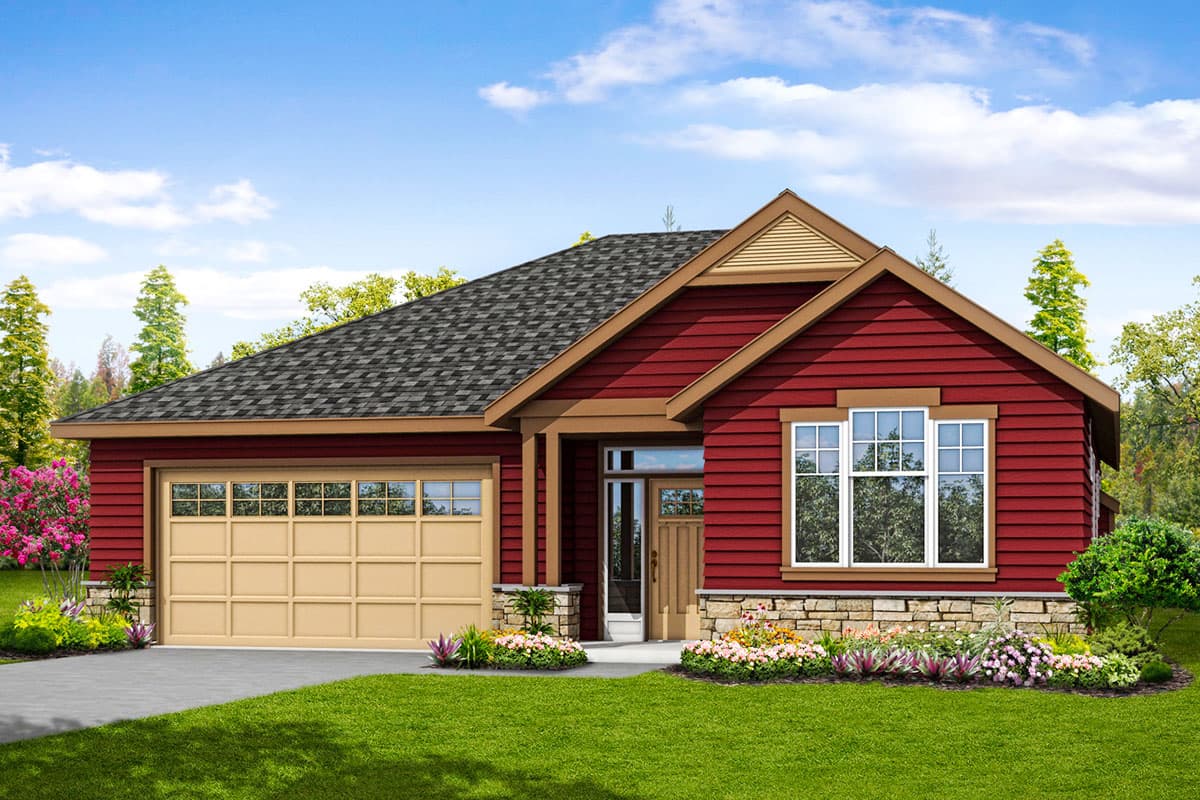 Plan 72879DA: Single Story Cottage with Split Bedrooms - Image #6 - Cottage, Country, Traditional