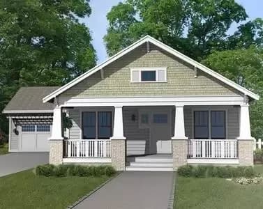 Craftsman Bungalow with Attached Garage