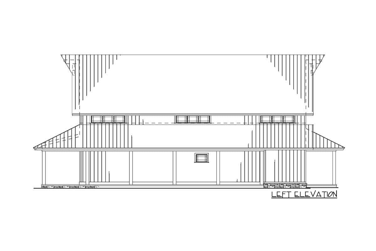 Plan 70549SND: 3-Bedroom Barndominium Inspired Country House Plan with Two Balconies - 4072 Sq Ft - Image #4 - Barndominium, Country, Farmhouse, Southern