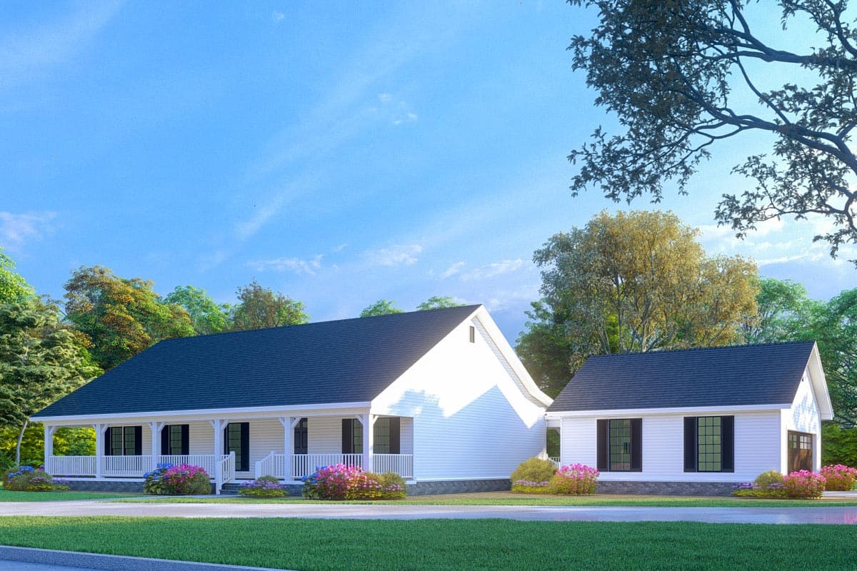 Plan 70550MK: Simple 3 Bed Country Home Plan - Image #4 - Country, Ranch, Southern, Traditional