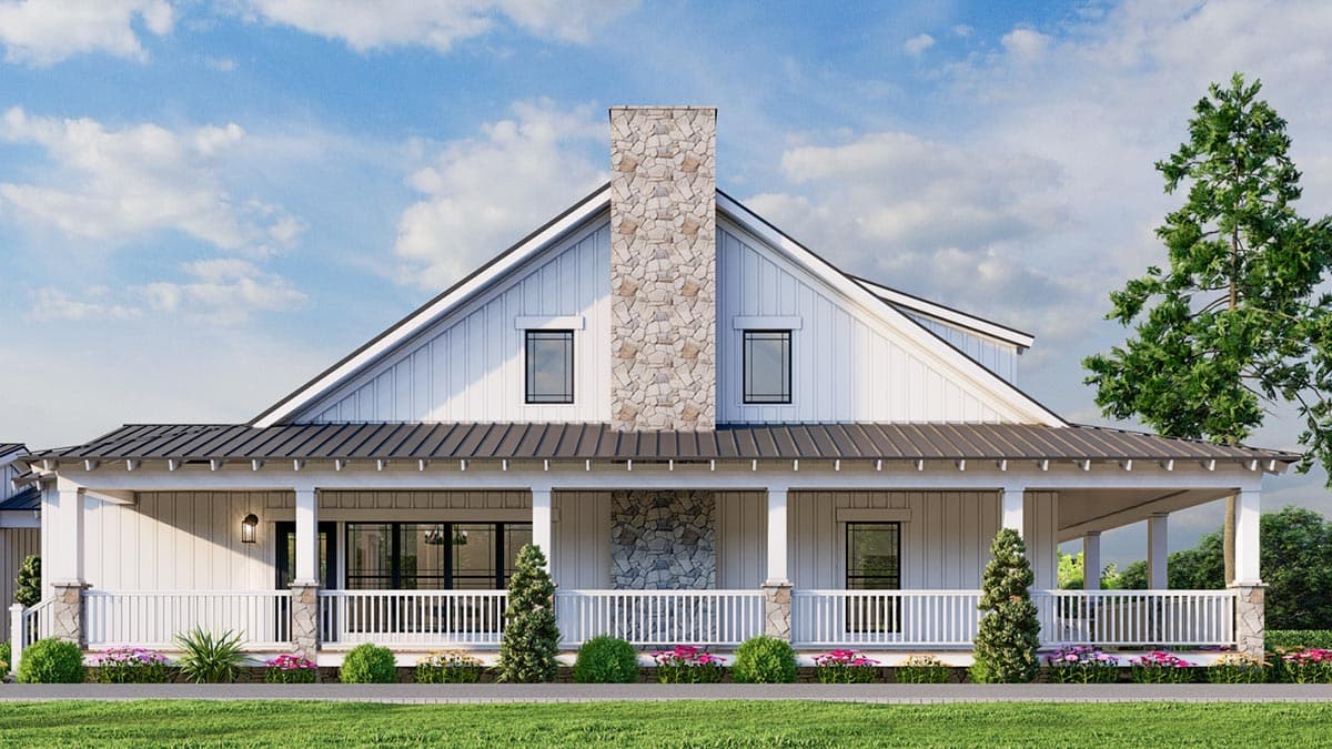 Plan 70552MK: Rustic Country Home Plan with Wraparound Porch - 3380 Sq Ft - Image #4 - Country, Farmhouse, Low Country, Rustic, Vacation