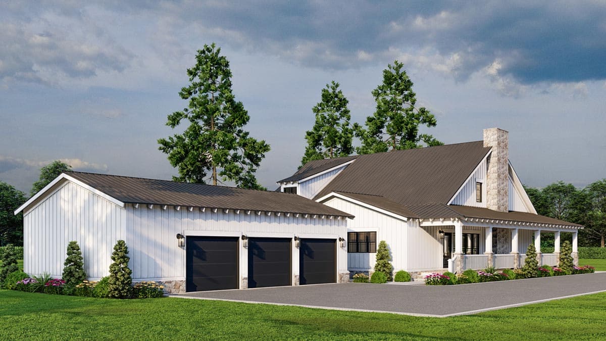 Plan 70552MK: Rustic Country Home Plan with Wraparound Porch - 3380 Sq Ft - Image #6 - Country, Farmhouse, Low Country, Rustic, Vacation