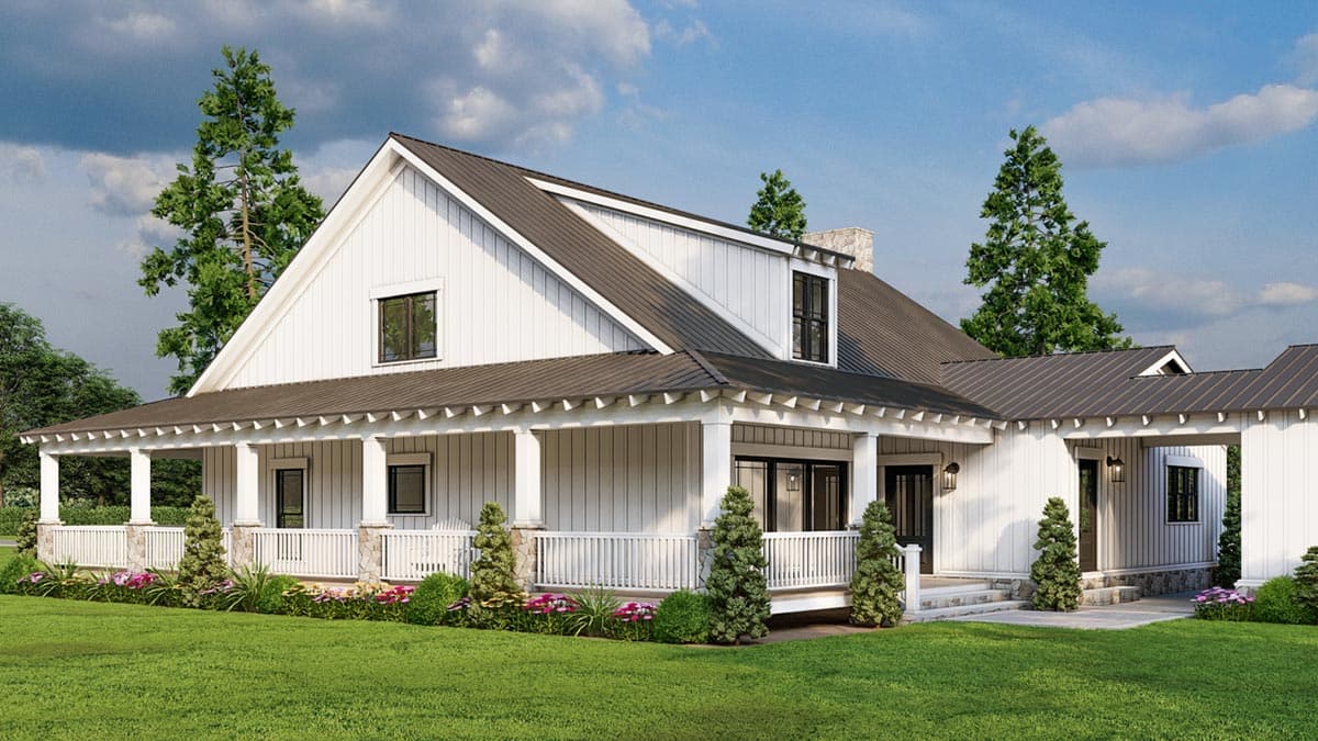 Plan 70552MK: Rustic Country Home Plan with Wraparound Porch - 3380 Sq Ft - Image #8 - Country, Farmhouse, Low Country, Rustic, Vacation