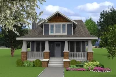 4 Bedroom Craftsman House Plan with Flex Room