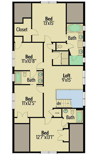 Plan 50153PH: Classic Bungalow House Plan - Floor Plan - 2nd Floor - Bungalow, Craftsman, Northwest