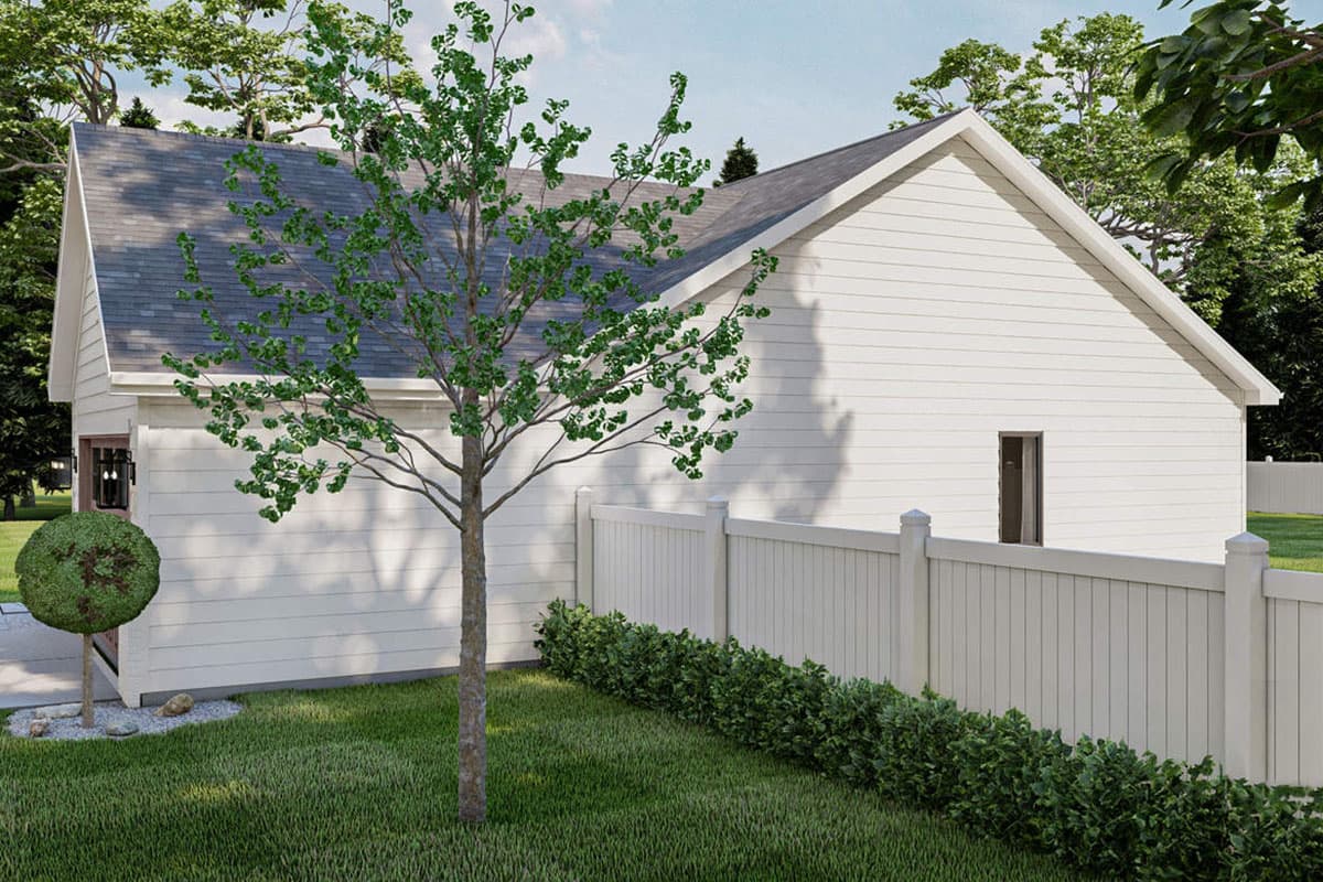 Plan 62664DJ: One-Story Country House Plan with Shed Dormer - 1290 Sq Ft - Image #4 - Cottage, Country, Craftsman, Ranch