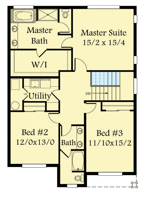 Plan 85164MS: Two-Story Craftsman House Plan - Floor Plan - 2nd Floor - Craftsman, Northwest