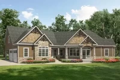 Craftsman Ranch with 3 or 4 Beds and Lots of Options