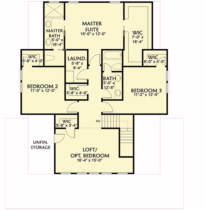 Plan 500015VV: Craftsman with Wrap-Around Porch - Floor Plan - 2nd Floor - Craftsman, Mountain, New American, Northwest