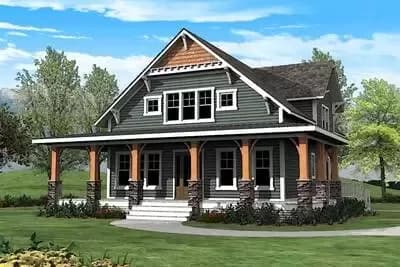Craftsman with Wrap-Around Porch